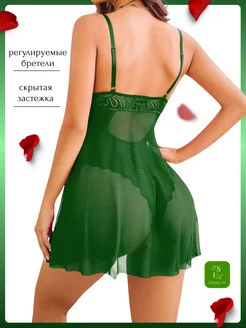 Кружевное корректирующее Боди утягивающее LEDYSTEIL AST. Цвет глубокий зеленый, изумрудно-зеленый, бирюзово-зеленый, ярко-зеленый, зеленая мята. Вид 4.
