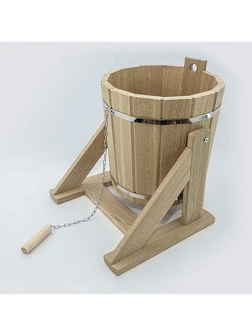 R-SAUNA Обливное устройство для бани ведро из дуба 15 литров, 15 л, фото 6