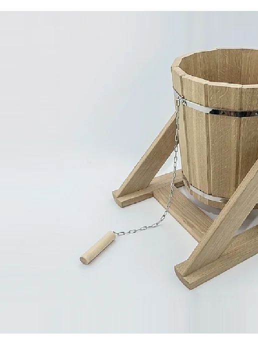 R-SAUNA Обливное устройство для бани ведро из дуба 15 литров, 15 л, фото 7