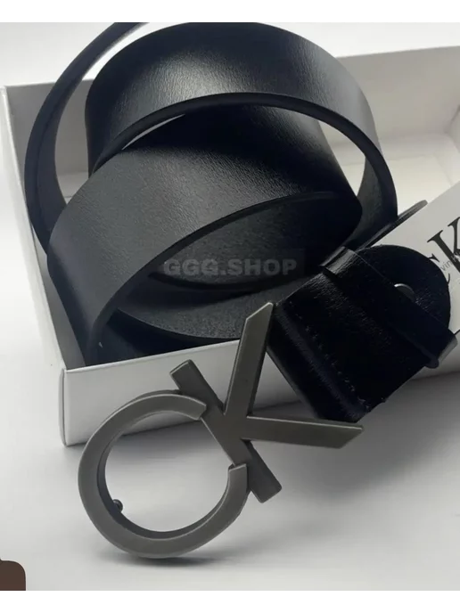 CALVIN KLEIN кожаный ремень, черный