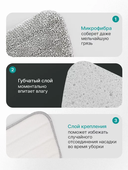 Easy Clean Насадки для швабры с распылителем 4 шт, 4 шт, фото 4