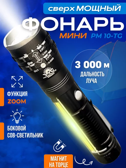 Мини фонарик брелок с usb зарядкой Fenix E02R синий