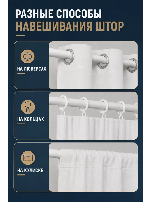 Sola Карниз для штор 240 см, гардина настенная 2.4 м, 1,6 м, фото 8
