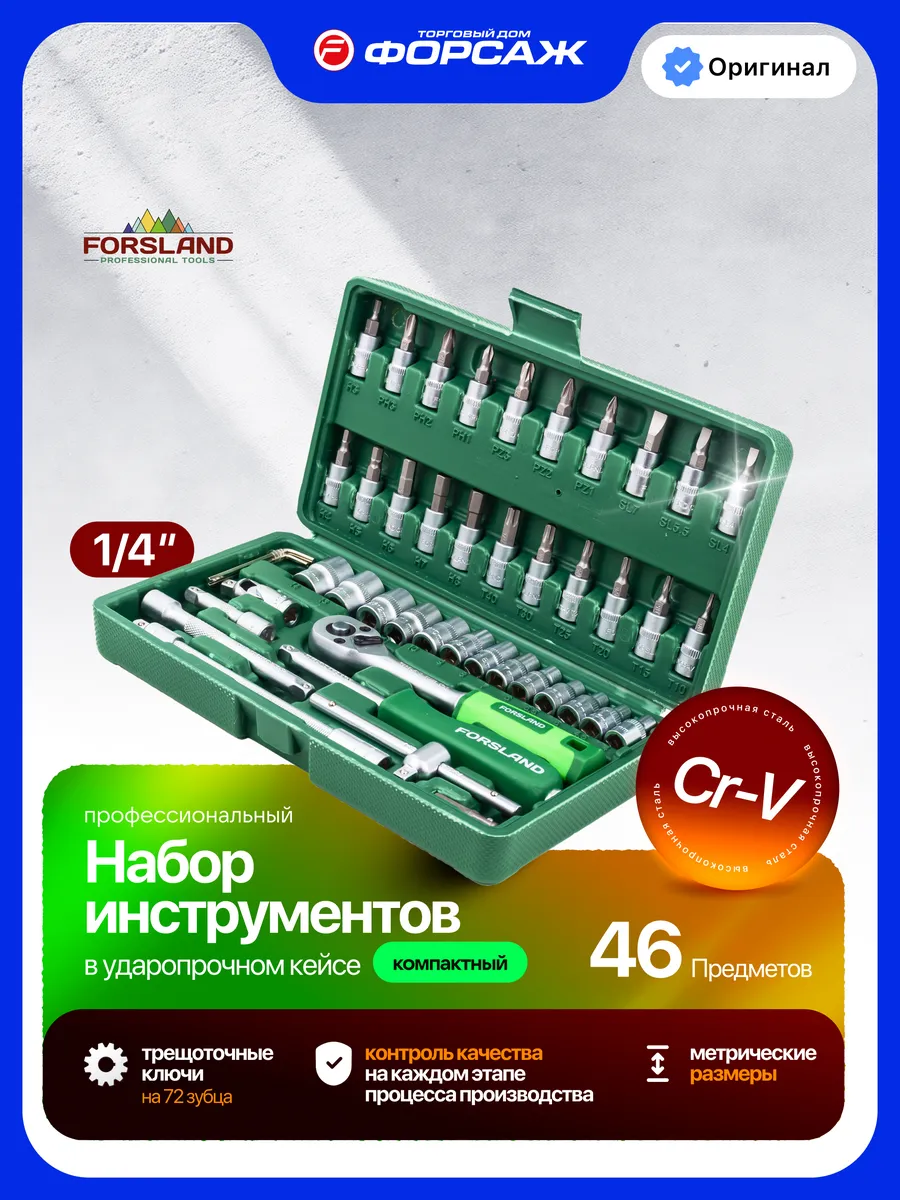 Набор инструментов для автомобиля 46 предметов