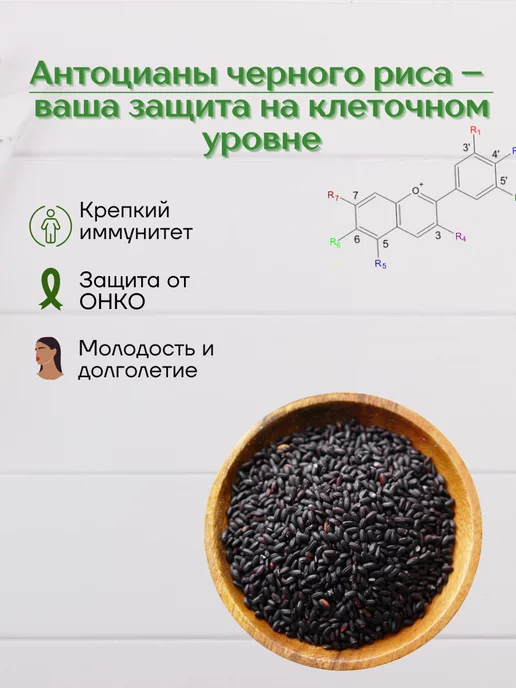 Аратай Рис черный нешлифованный, 800 г, 1 кг, фото 2