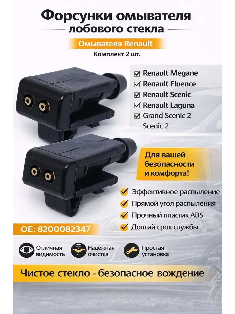 Форсунки омывателя лобового стекла