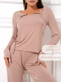 Пижама со штанами домашний костюм ELISE HOMEWEAR 201464942 купить за 1 034 ₽ в интернет-магазине Wildberries