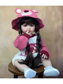 Силиконовая кукла-реборн с длинными волосами, 55 см BZDOLL 201470518 купить за 3 230 ₽ в интернет-магазине Wildberries