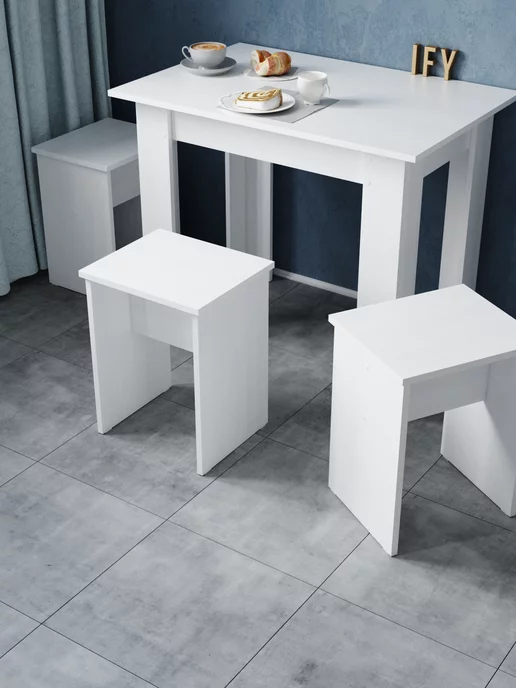 IFY mebel Табурет для кухни 2 шт, белый