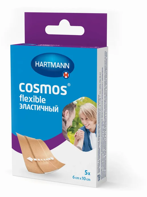 Хартманн Пластырь COSMOS flexible эластичный, 6х10см, 5шт, 6x10 см, 5 шт, фото 3