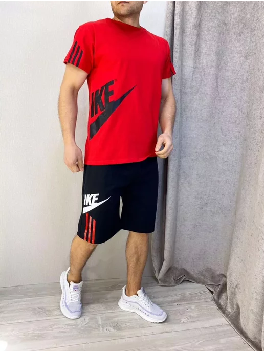 Fashion-DL Спортивный костюм с шортами, красный, фото 2