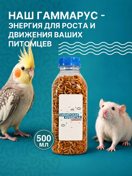Сибирская Креветка Корм для рыб, рептилий, грызунов, птиц, улиток гаммарус, вариант, фото 8