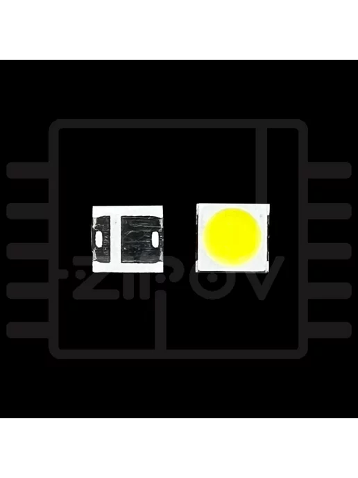 Zipov Светодиод LED SMD 3030, белый 6000K (3V 300mA) 100 шт, 100 шт, фото 2