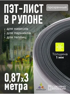 ПЭТ листовой прозрачный 87х300 см, толщина 1 мм Локопласт 201753926 купить за 2 111 ₽ в интернет‑магазине Wildberries