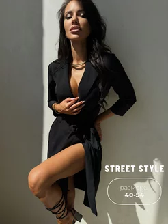 Платье пиджак на запах офисное STREET STYLE SHOP 201824257 купить за 2 387 ₽ в интернет-магазине Wildberries