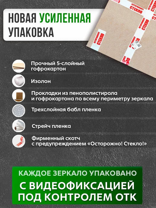 БРИДЖХОУМ Зеркало настенное интерьерное в ванную 50 см, черный, фото 4