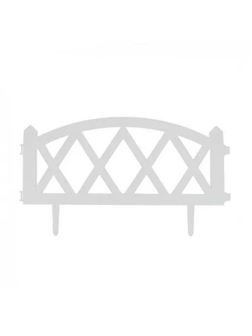 GARDENPLAST Декоративный садовый заборчик Modern 1 комп, белый, фото 4