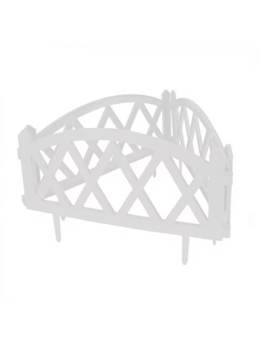 GARDENPLAST Декоративный садовый заборчик Modern 1 комп, белый, фото 5