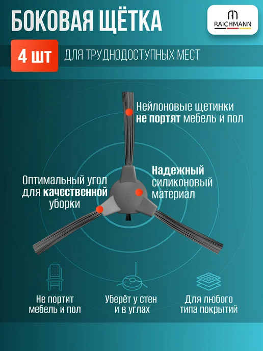 RAICHMANN Аксессуары для робота-пылесоса Polaris PVCR 3200, черный, фото 8