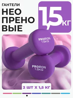 Гантели 1,5 кг 2 шт неопреновые для фитнеса PROIRON 201962113 купить за 1 186 ₽ в интернет-магазине Wildberries