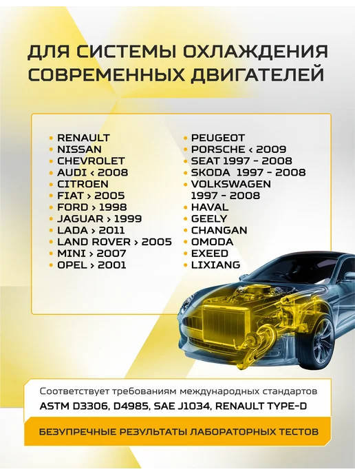 SIBIRIA Антифриз G12+ (-40) TYPE-D yellow, желтый 5 кг, 10 кг, фото 3