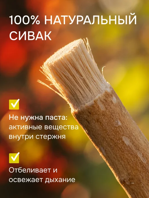 Сивак (Мисвак) в футляре натуральный, желтый, фото 2