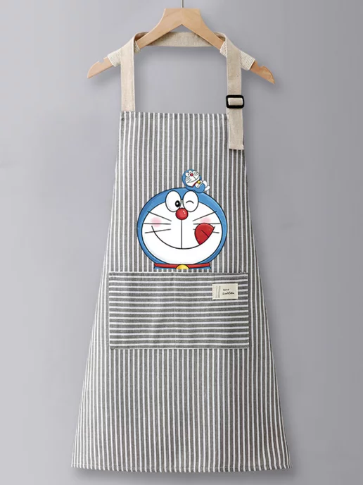 B&L Home Фартук кухонный рабочий с карманами в подарок, серый