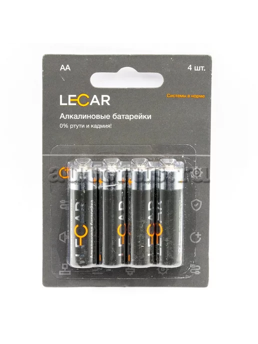 LECAR Батарейка алкалиновая A27 12V упаковка 5 шт. LECAR00, 4 шт