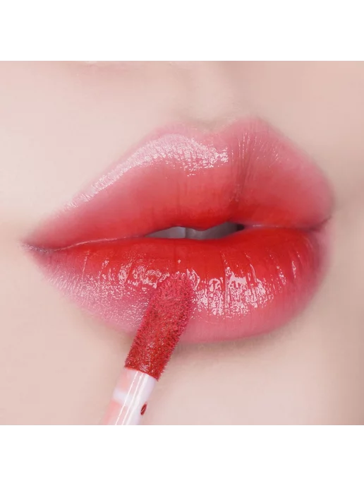HOLIKA HOLIKA Блеск-тинт для губ HeartCrushGlowTintAir, 01 Winsome, красный, фото 3