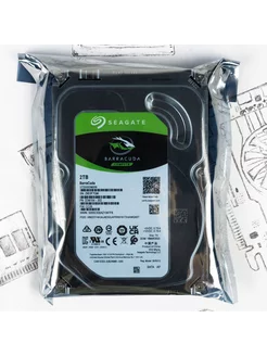 3.5" жесткий диск Seagate BarraCuda 2Tb ST2000DM006 Seagate 202249635 купить за 4 332 ₽ в интернет-магазине Wildberries