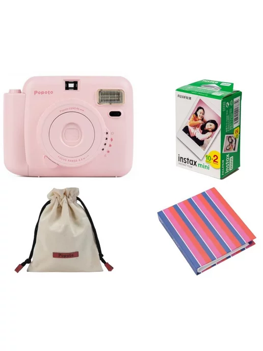 Fujifilm Instax Mini 20шт + Фотоаппарат Popoto Instant Camera