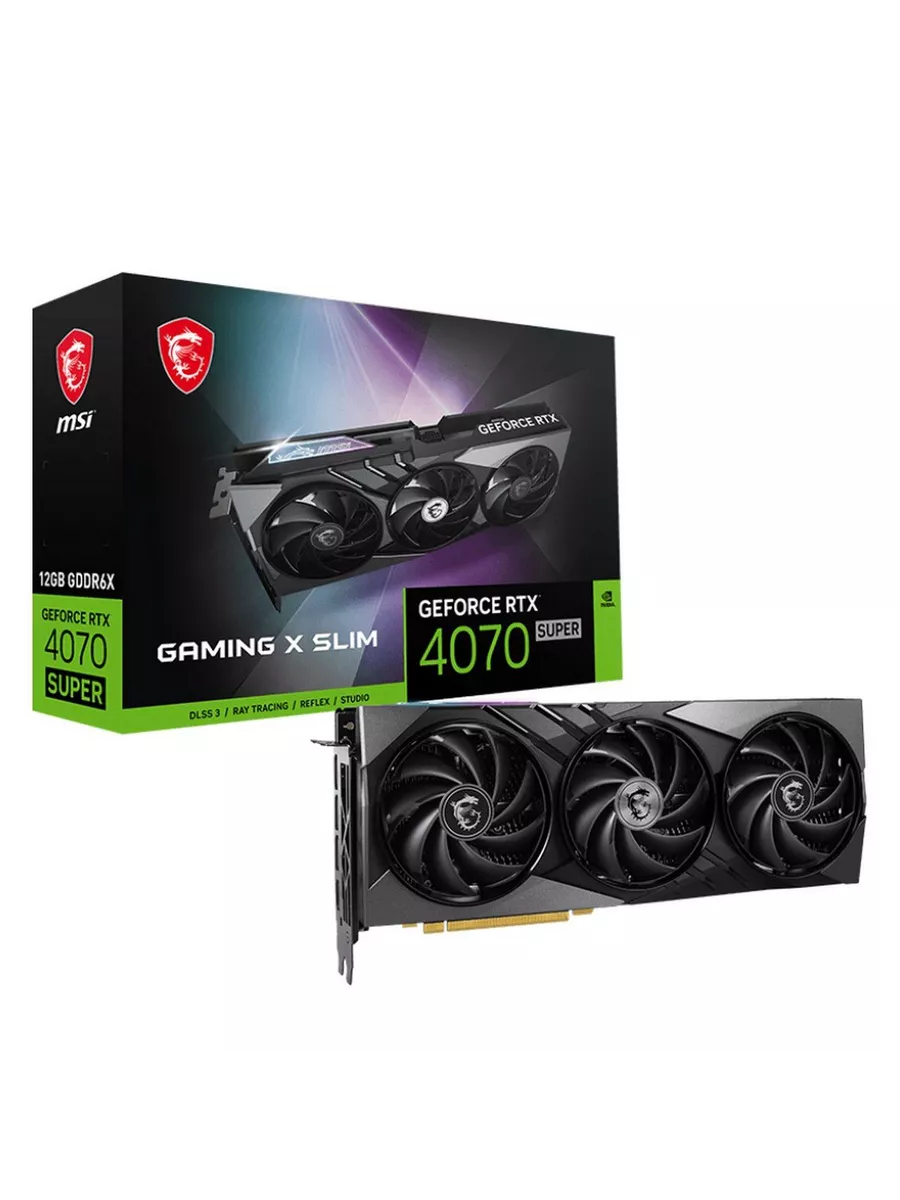 Видеокарта GeForce RTX 4070 SUPER 12G GAMING X SLIM MSI купить по цене 79 116 ₽ в интернет-магазине Wildberries | 202288912