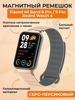 Магнитный ремешок Xiaomi Mi Band 8 Pro, 9 Pro, Redmi Watch 4 ГиперМол 202427526 купить за 732 ₽ в интернет-магазине Wildberries