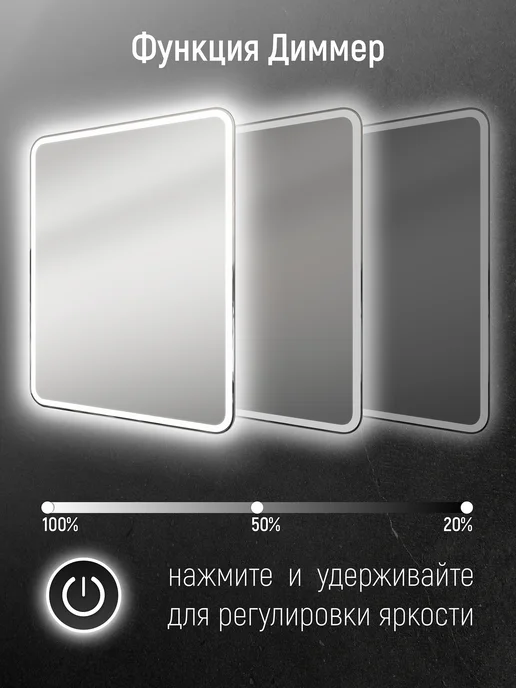 KVV GROUP Зеркало с подсветкой в ванную 40*60 Classico Raggio, вариант, фото 2