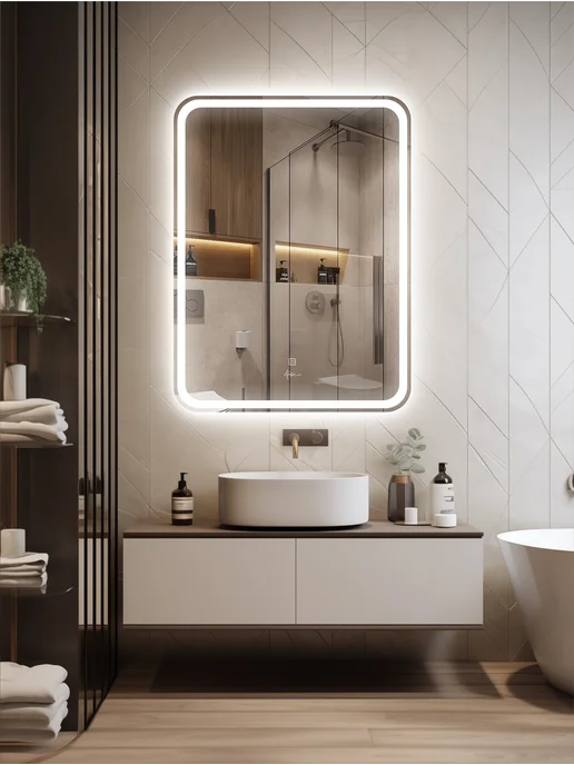 KVV GROUP Зеркало с подсветкой в ванную 40*60 Classico Raggio, вариант, фото 6