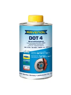 Тормозная жидкость DOT 4 0,25л RAVENOL 202545986 купить за 1 200 ₽ в интернет-магазине Wildberries