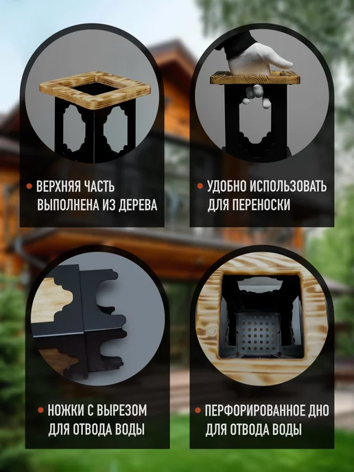 ОКБ РАКИТА Подставка для удобного хранения шампуров, черный, фото 3