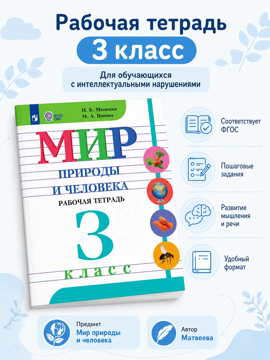 Матвеева 3 класс Мир природы и человека раб тет (для VIIIв)