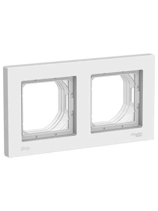 Systeme Electric Рамка двухпостовая AtlasDesign Aqua, белый, IP44, белый, фото 2
