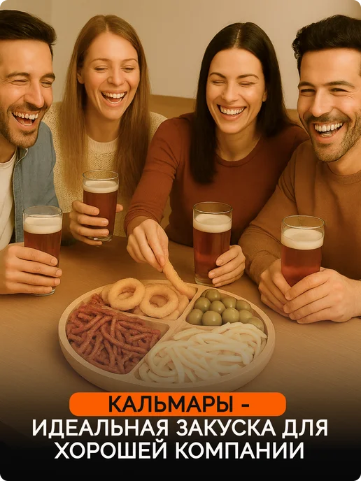 Кальмар кольца 1кг, 1 кг, фото 6