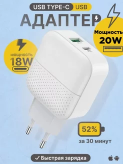 Блок зарядки, быстрое зарядное устройство 20W AM-Comfort 202962975 купить за 329 ₽ в интернет-магазине Wildberries