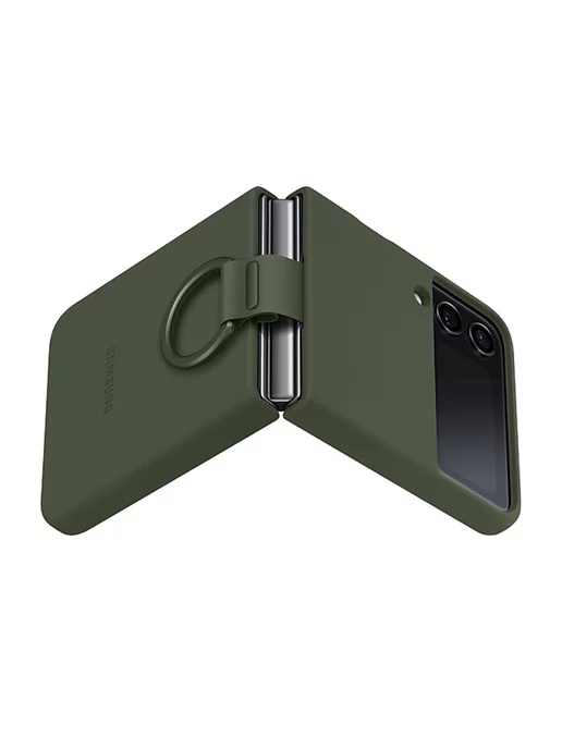 Оригинал Чехол Samsung Galaxy Z Flip4 Silicone Cover with Ring Khaki