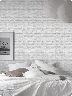 Обои бумажные кирпич серые Кирпичики19 - 2 рулона. Купить обои на стену. Изображение 14