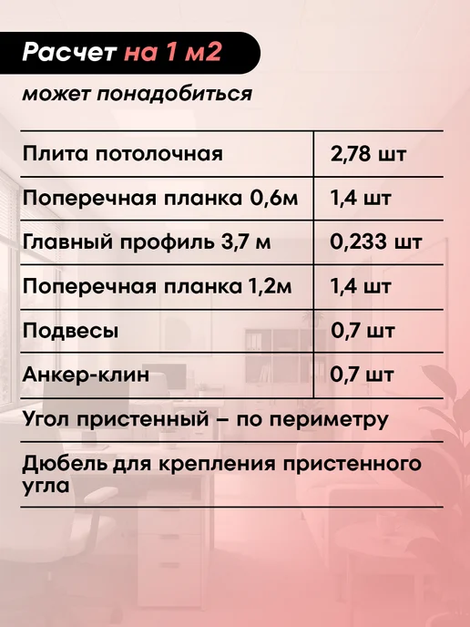 ARMSTRONG Плита для подвесного потолка типа Армстронг Скала 60х60 3 шт, 60x60, 9 шт, фото 6