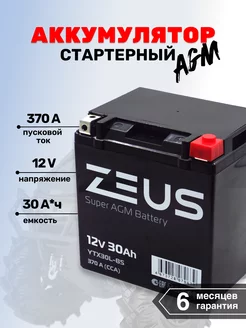 Мото-Аккумулятор для квадроцикла ZEUS SUPER AGM 30 А*ч о.п. ZEUS 203494128 купить за 6 380 ₽ в интернет-магазине Wildberries