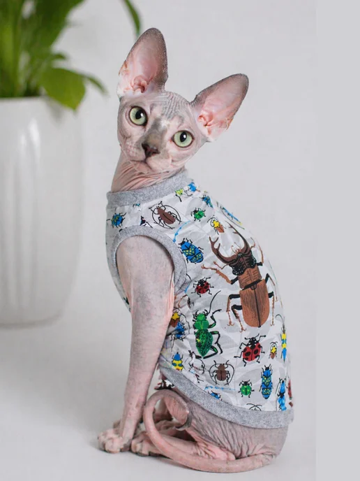 MEOWme Футболка-майка для кошек и мелких собак, синий, фото 3