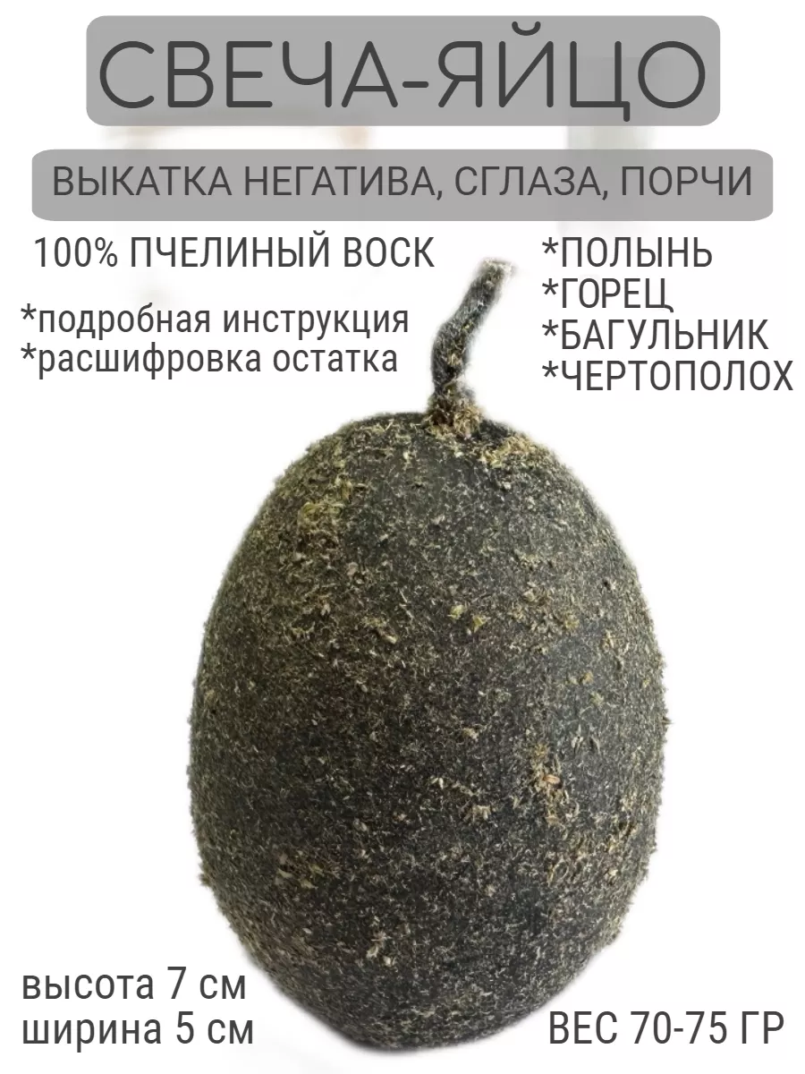 Свеча-яйцо Выкатка негатива