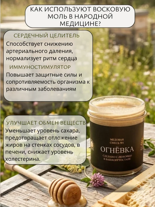 Дикий мед Мед с огневкой и имбирем для сердца, 2026года, 200гр, 200 г, фото 3