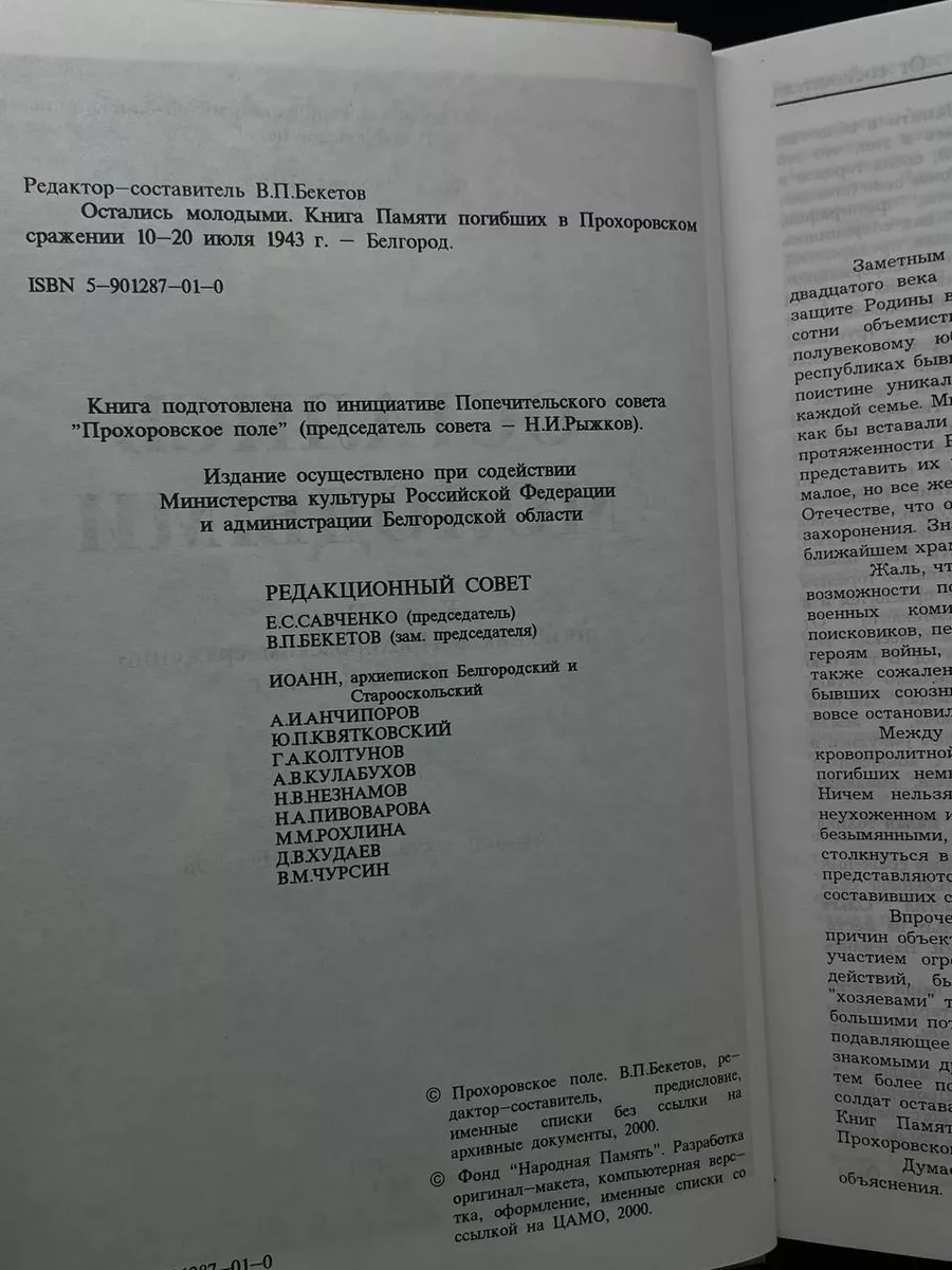 Остались молодыми. Книга памяти 10-20 июля 1943 Белгород 203671441 купить  за 518 ₽ в интернет-магазине Wildberries