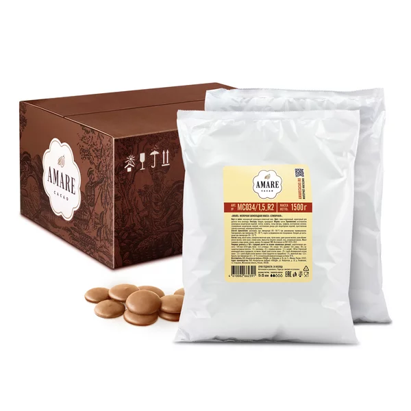 Amare молочный шоколад "Сливочный "C", (капли) 20 мм, 3 кг